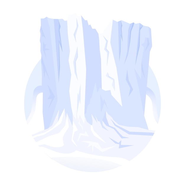 Une illustration moderne plate d'iceberg