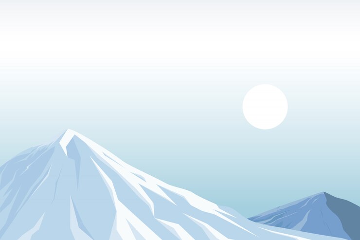 Vecteur illustration de la montagne de neige