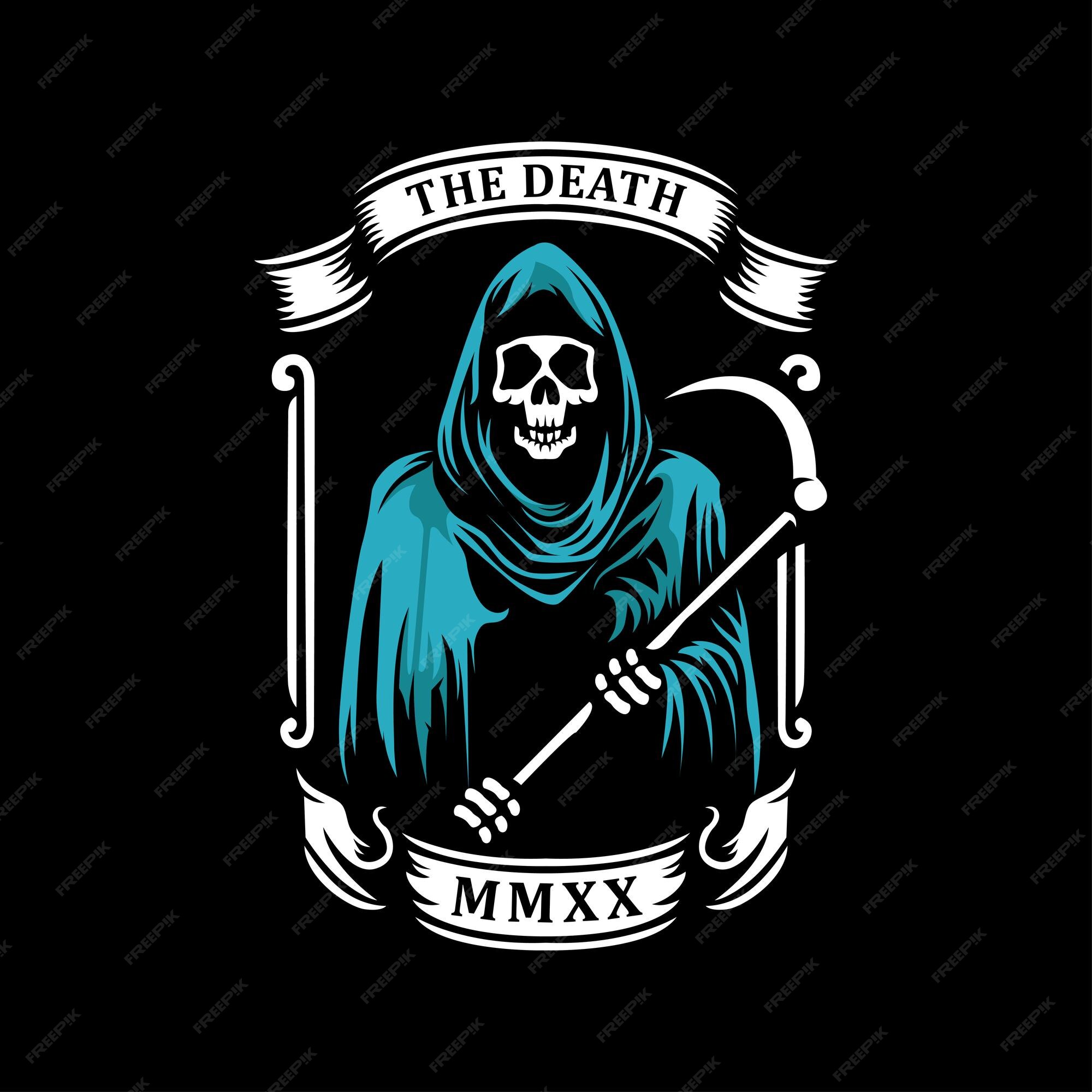 Illustration De La Mort De La Grande Faucheuse Vecteur Premium