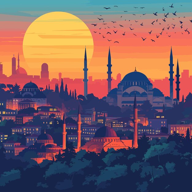 Illustration De La Mosquée En Gradient