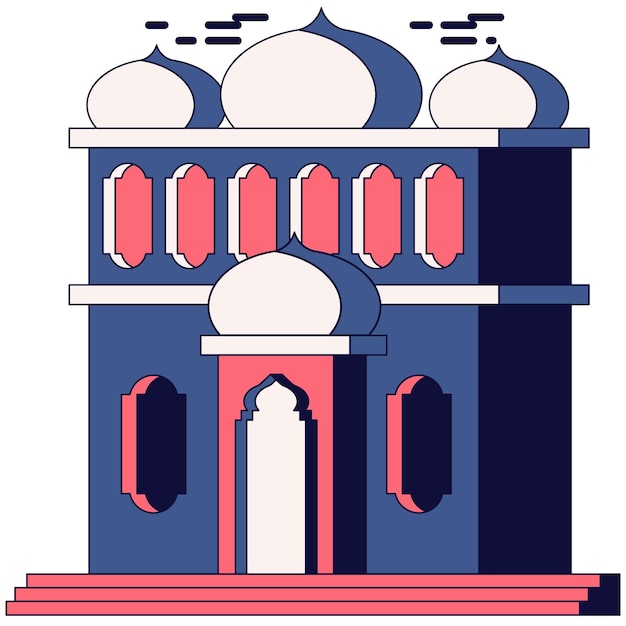 Vecteur illustration de la mosquée