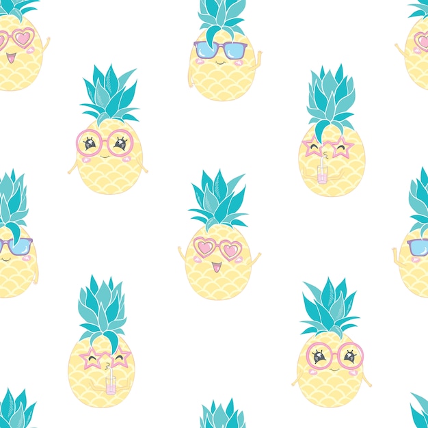 Illustration De Motif D'ananas Sans Soudure