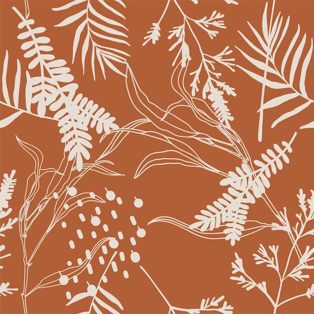 Illustration De Motif Botanique Graphique Floral