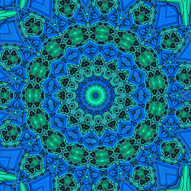 Illustration de motif médaillon floral indien paisley