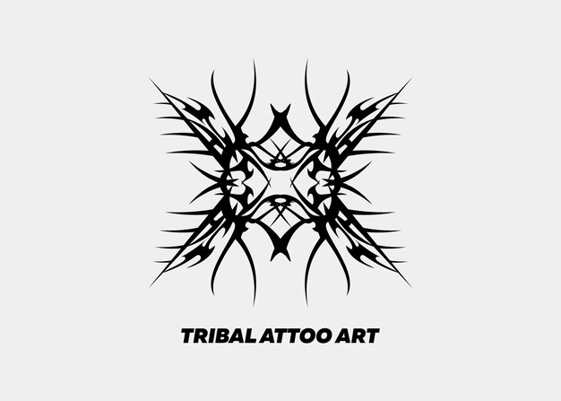 Illustration De Motif De Monstre D'art De Tatouage Tribal