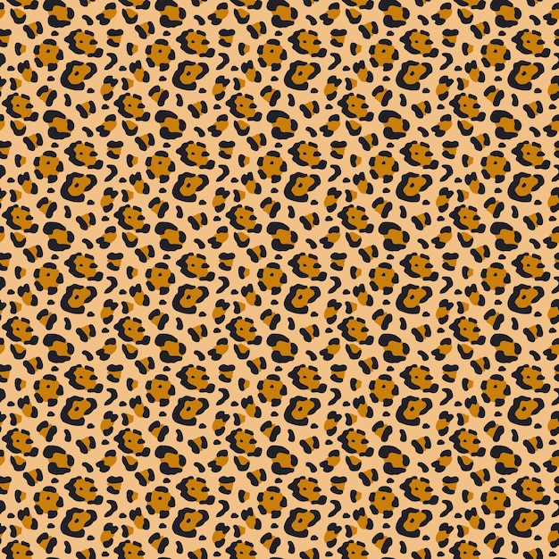 Illustration d'un motif sans couture imprimé sur la peau d'un léopard
