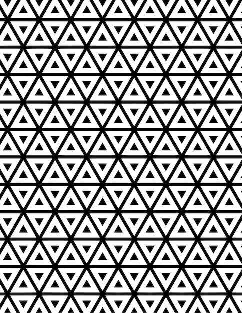 Illustration de motifs géométriques répétés en noir et blanc