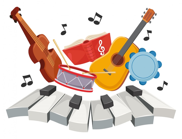 Vecteur illustration de la musique des enfants