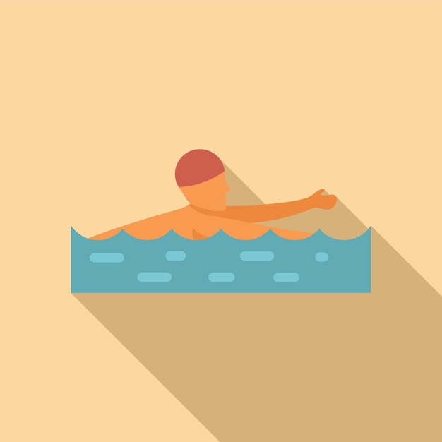 Illustration de nageur dans un style minimaliste
