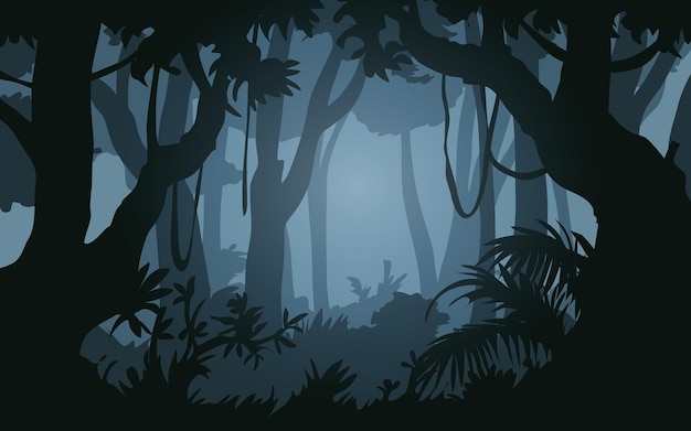 Illustration de la nature de la forêt tropicale