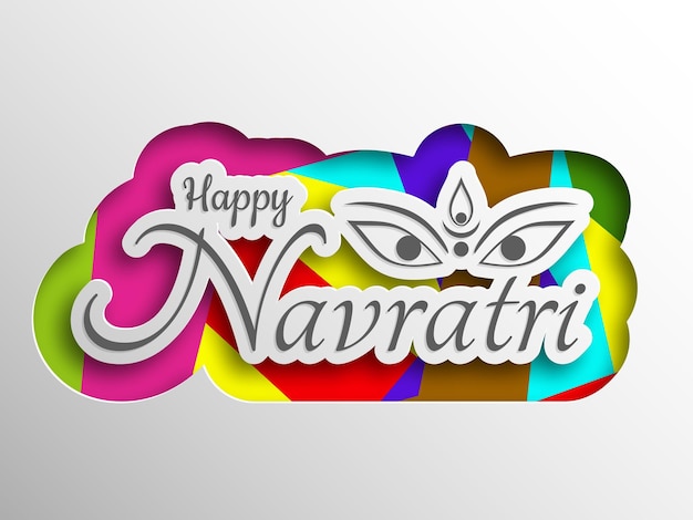 Illustration De Navratri Avec Une Belle Calligraphie