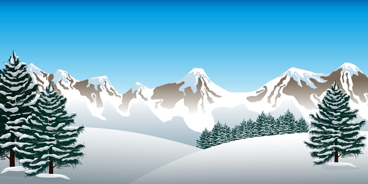 Vecteur illustration de neige d'hiver