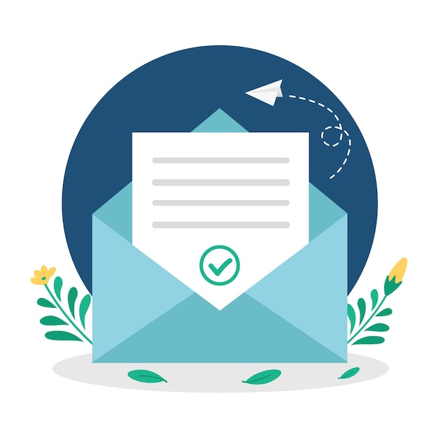 Vecteur illustration de la newsletter par e-mail