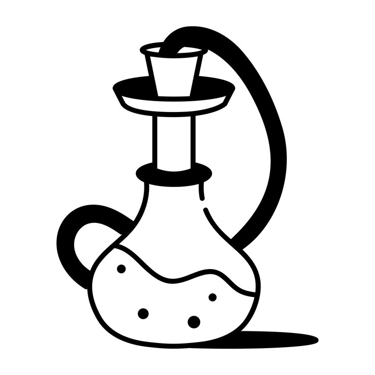 Vecteur illustration en noir et blanc d'un tuyau d'eau