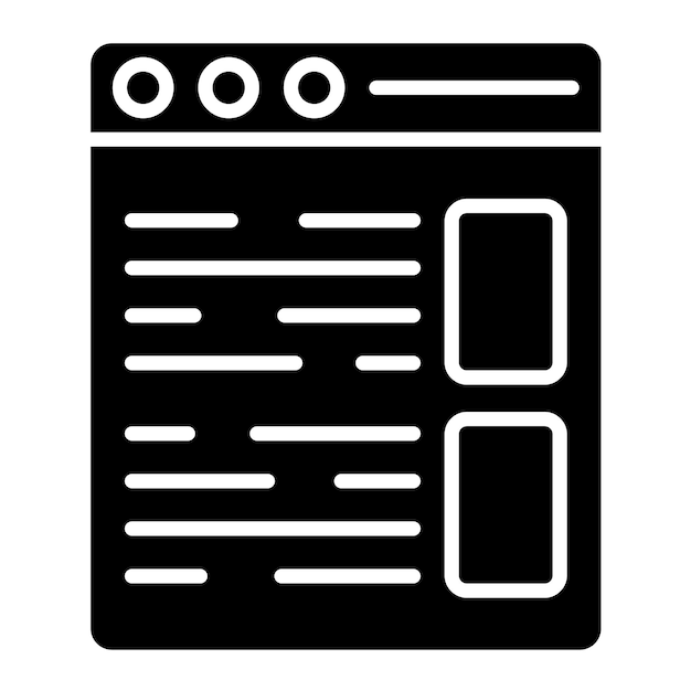 Illustration en noir solide du glyphe de l'enquête en ligne