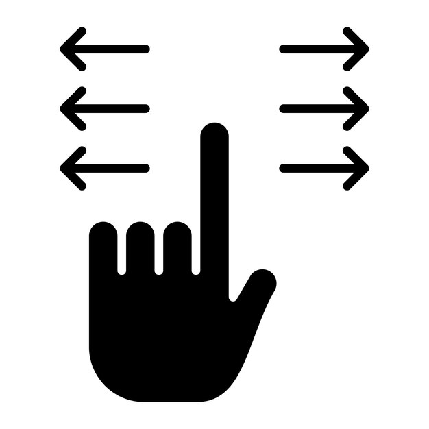 Illustration noire solide du glyphe de diapositive