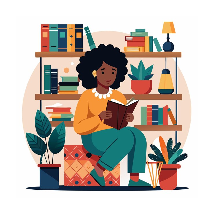 Vecteur l'illustration des noirs qui font leurs courses