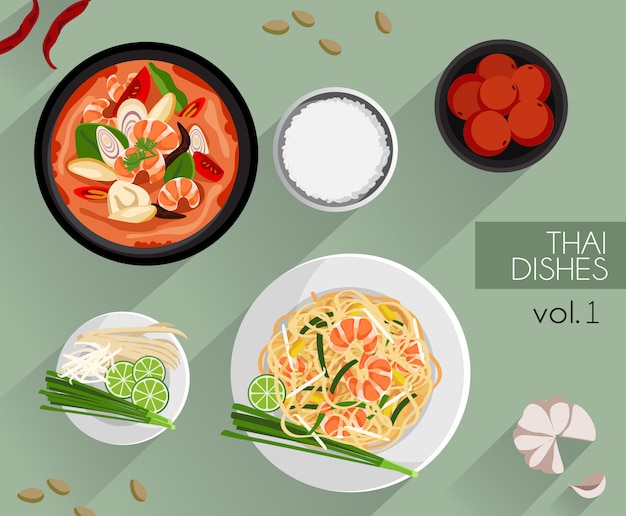 Illustration de la nourriture: cuisine thaïlandaise