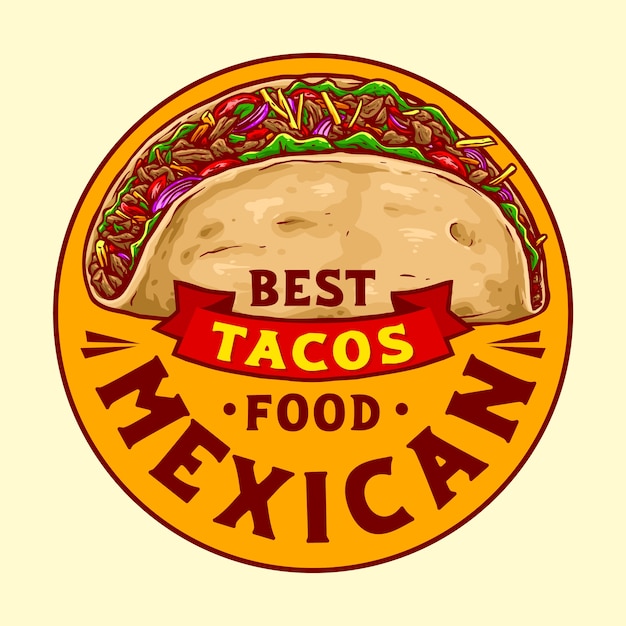 Illustration De La Nourriture Mexicaine Taco