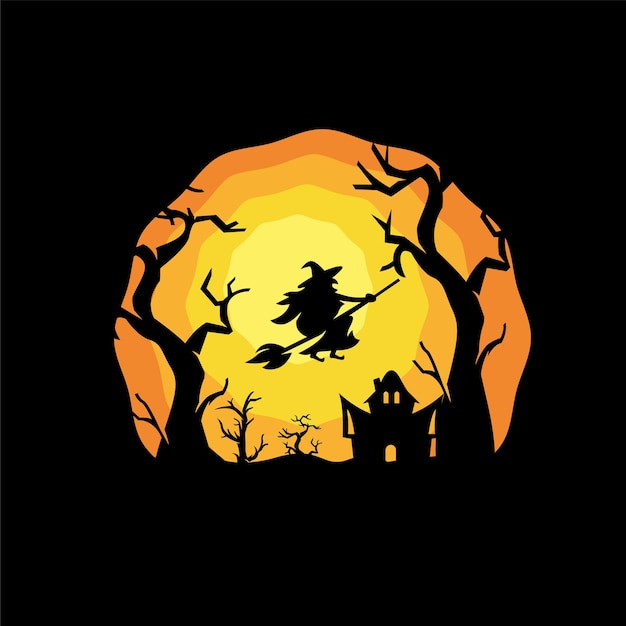 Vecteur illustration de nuit halloween