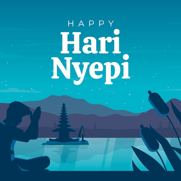 Illustration De Nyepi Dessinée à La Main