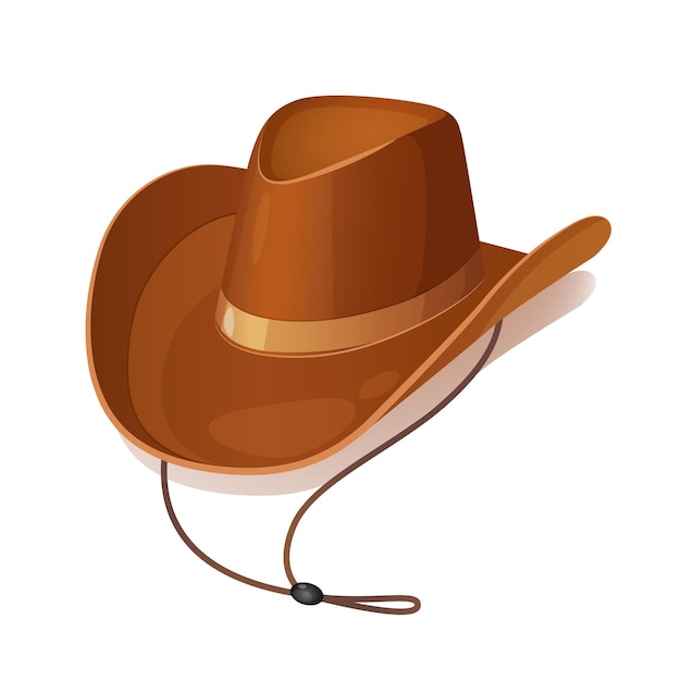 Illustration occidentale vectorielle avec un chapeau de cow-boy