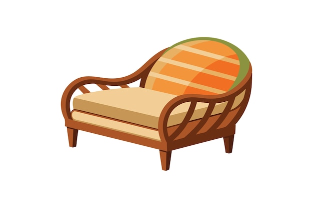 Illustration d'une œuvre d'art vectorielle de meubles en rattan
