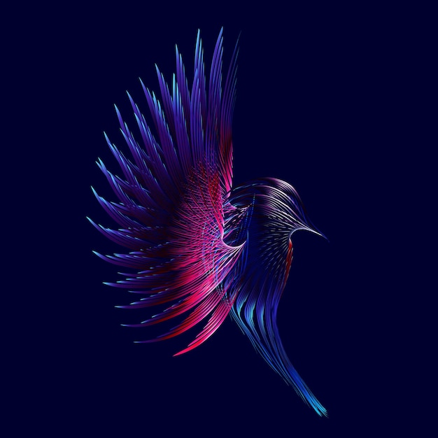 Illustration D'oiseau Coloré Vecteur Premium