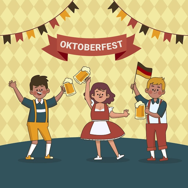 Illustration De L'oktoberfest Plat