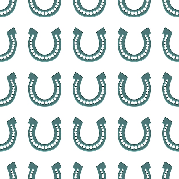 Vecteur illustration on theme irish holiday st patrick day seamless horseshoes