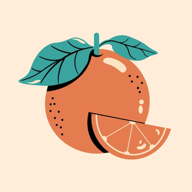 Illustration orange vintage