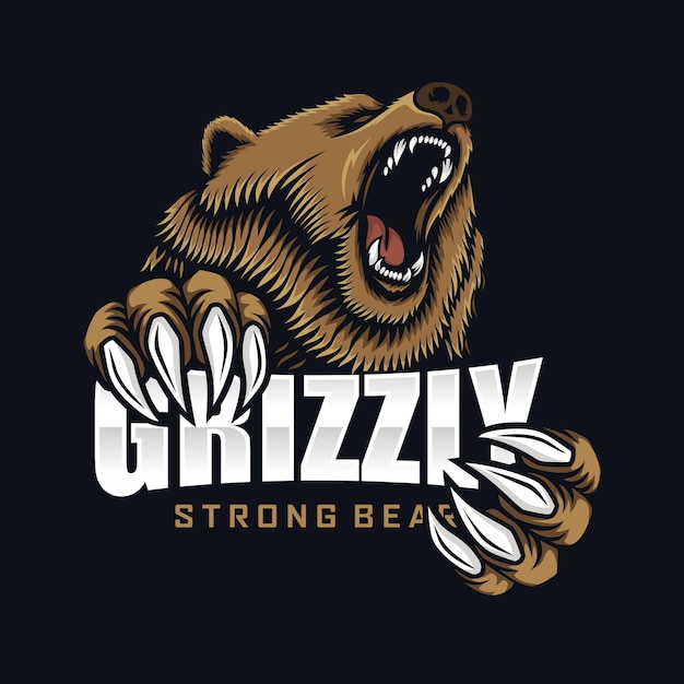 Illustration d'ours en colère