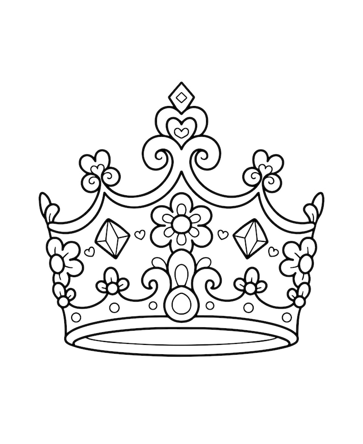 Vecteur illustration de la page de coloration de la couronne