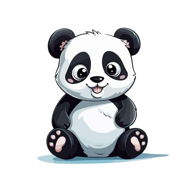 Illustration de panda de dessin animé dessiné à la main