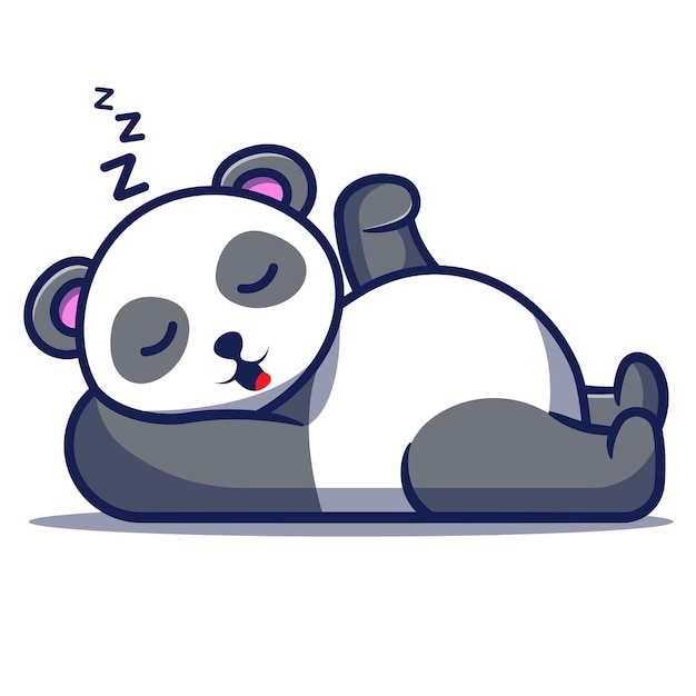 Illustration De Panda. Panda Mignon Dormir Illustration Vectorielle