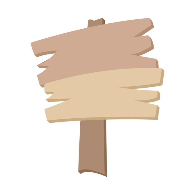 Illustration de panneau d'affichage de Wodden Pointeurs en bois de dessin animé Pointeur en bois Stick flèches signe