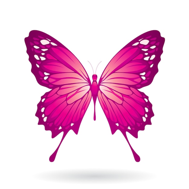 Vecteur illustration de papillon magenta