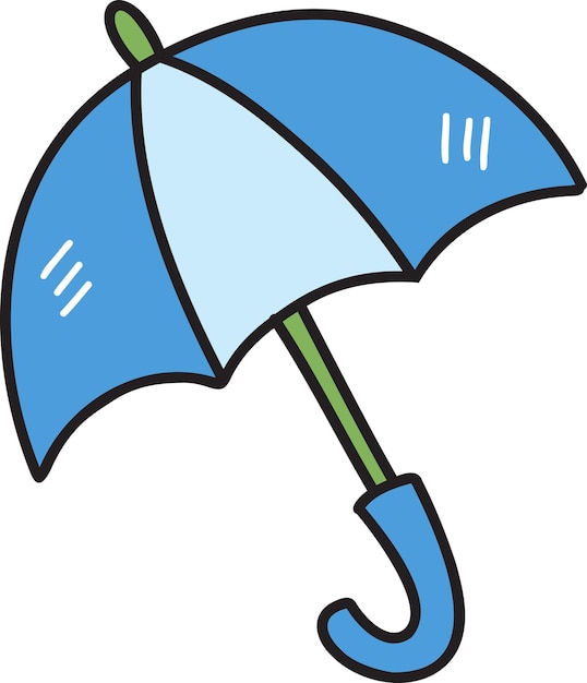 Illustration de parapluie dessiné à la main