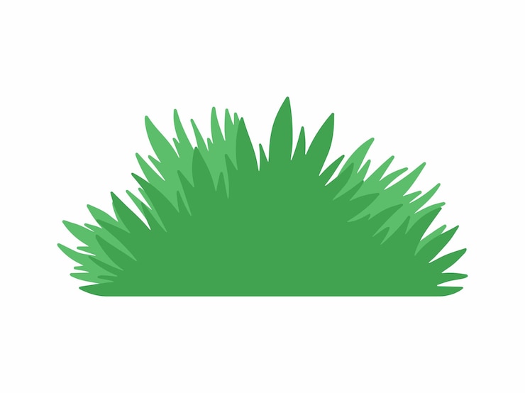 Vecteur illustration de paysage d'herbe verte luxuriante