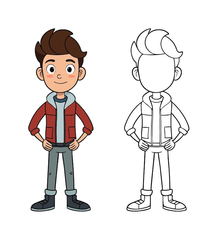 Vecteur illustration de personnage de dessin animé