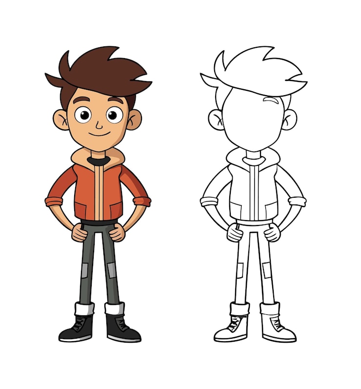 Vecteur illustration de personnage de dessin animé