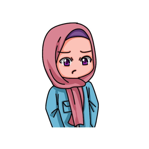 Illustration D'un Personnage Féminin Portant Le Hijab