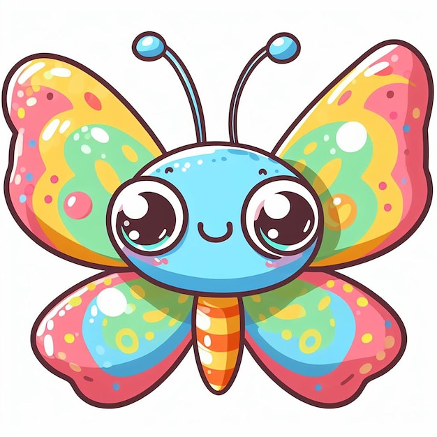 Illustration De Personnage De Papillon Mignon