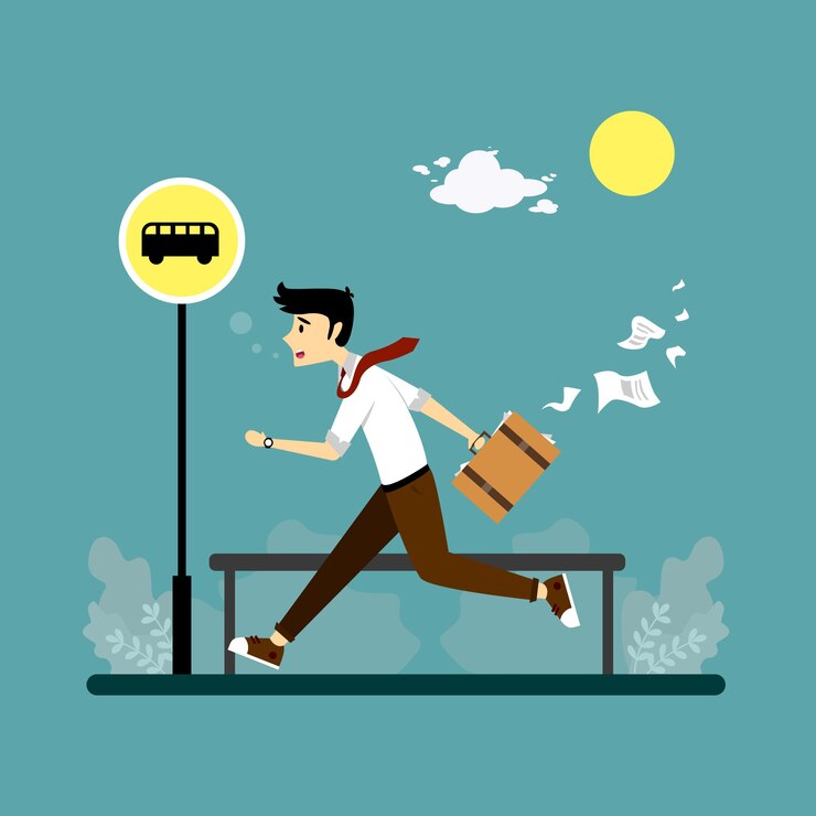 Vecteur illustration de personnes pressées