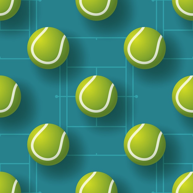 Illustration De Péttern Sans Soudure De Balle De Tennis