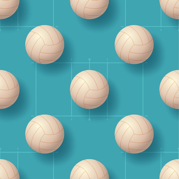 Illustration de péttern sans soudure de ballon de volley-ball