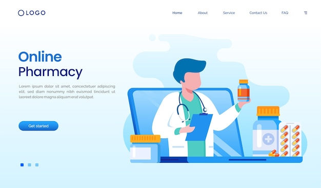 Illustration De La Pharmacie En Ligne