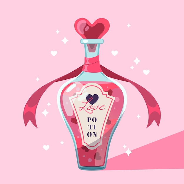 Illustration de philtre d'amour dessiné à la main