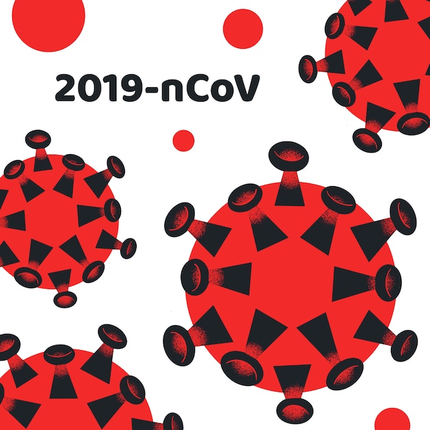 illustration. Épidémie de coronavirus. Abstrait 2019-nCoV.