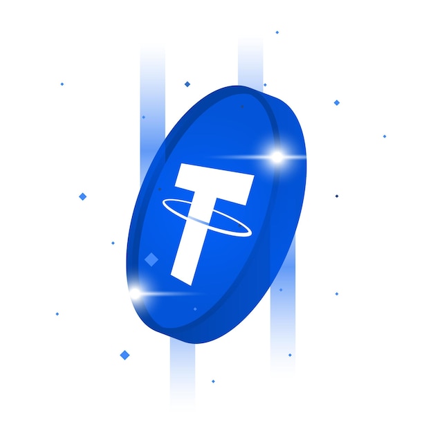 Illustration de pièce de crypto numérique USDT USD